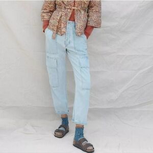 Citizens of Humanity Surplus Kierra Light Wash Denim Cargo Pants Size 26